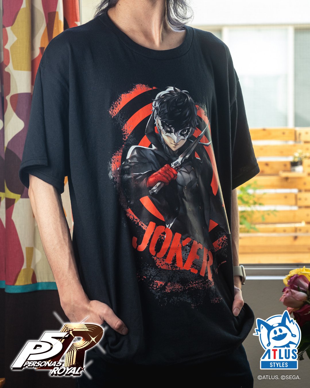 ペルソナ5 ザ・ロイヤル Tシャツ (ブラック) ジョーカー Persona 5 Royal: Joker Phantom Thief Black Graphic Tee – SHOP ATLUS