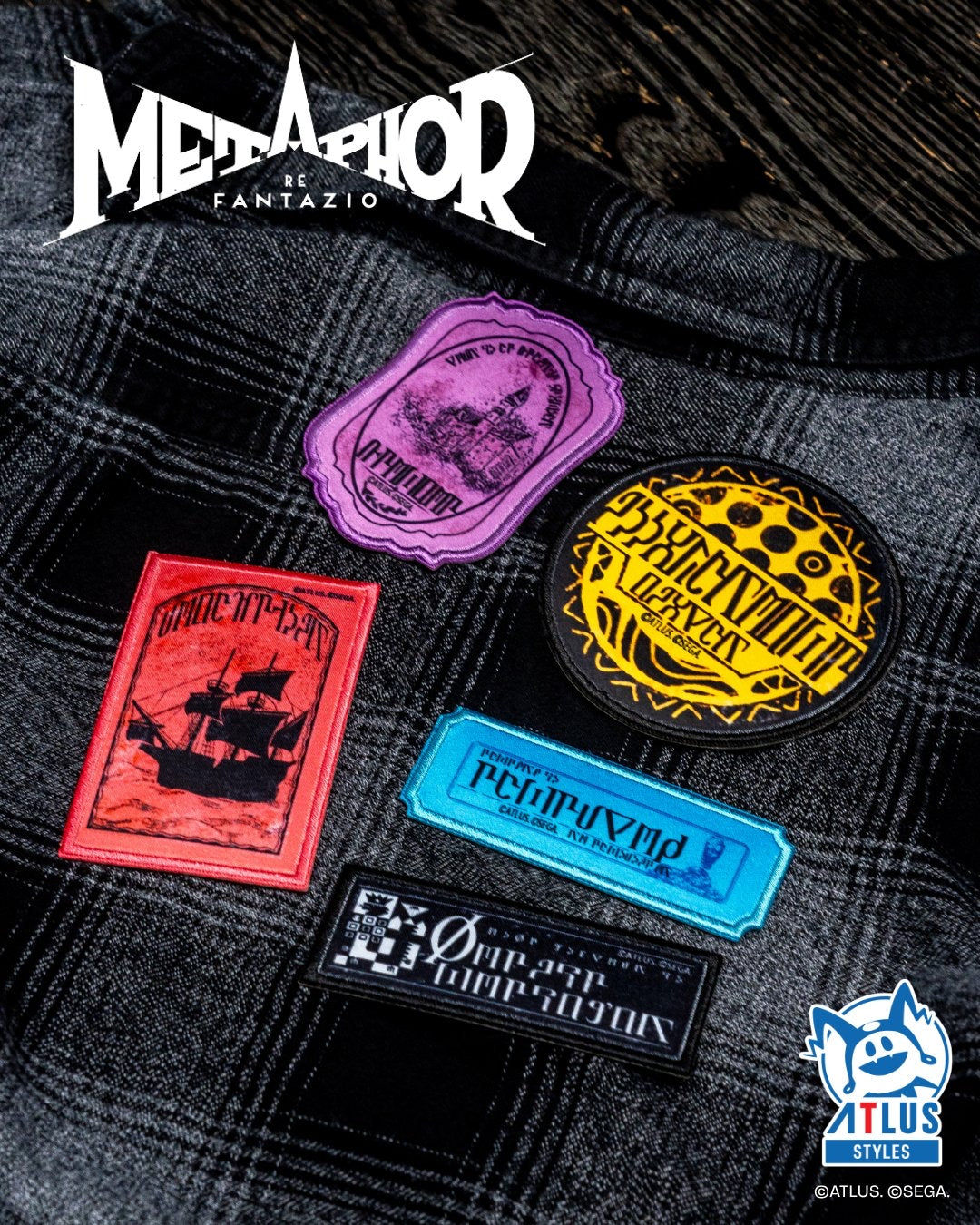 [PRE-ORDER] Metaphor: ReFantazio – Traveler’s Journey Embroidered Patches (Set of 5)