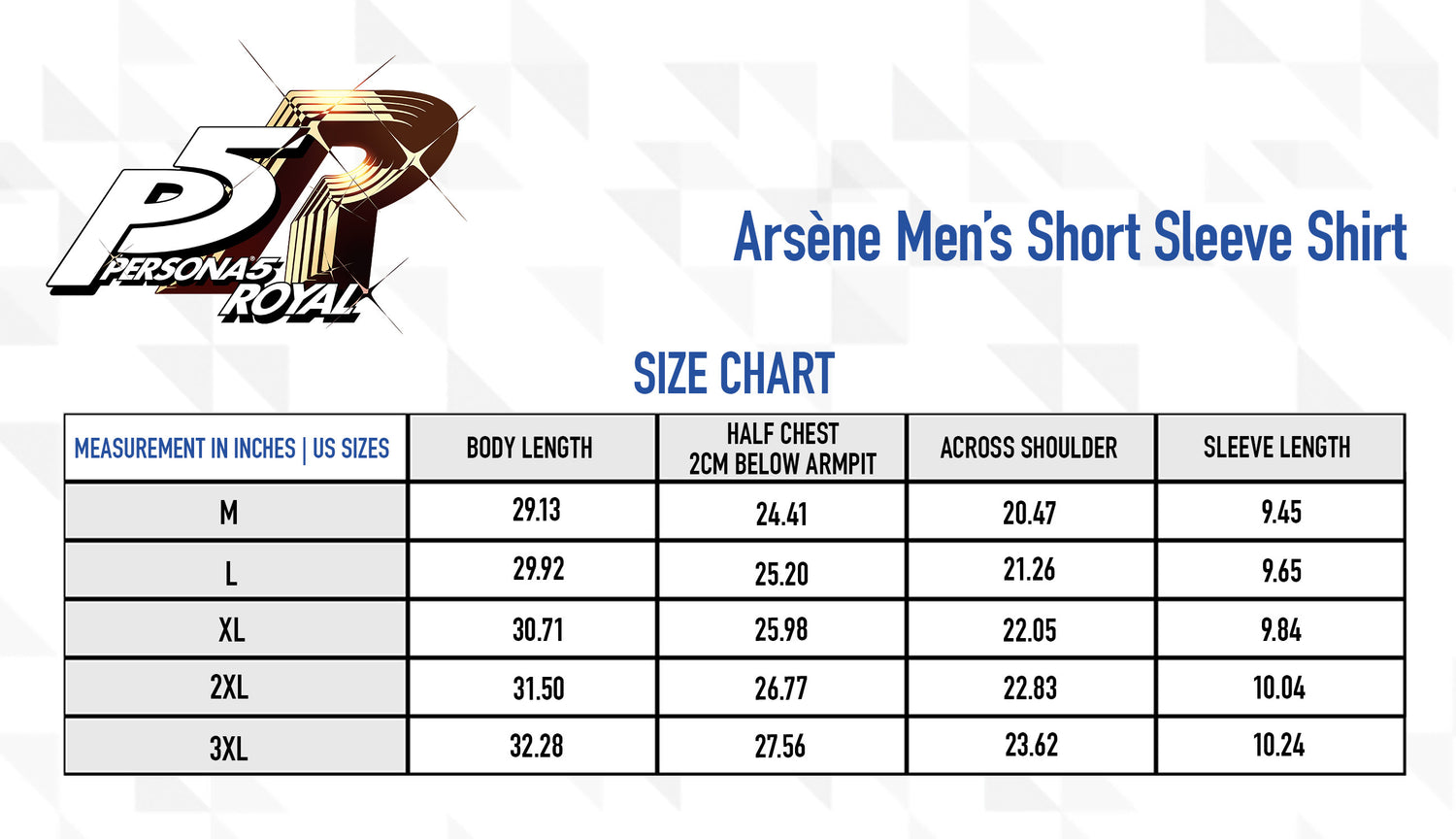 [PRE-ORDER] Persona 5 Royal: Arsène Short Sleeve Shirt