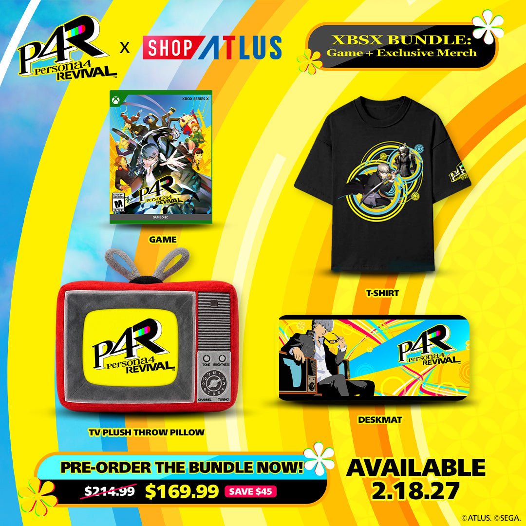 [LIMITED PRE-ORDER BUNDLE] Persona 4 Revival XBSX Game + Exclusive SHOP ATLUS Merch