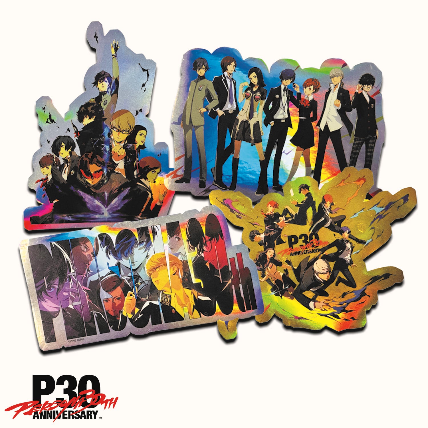 [PRE-ORDER] Persona 30th Anniversary: Holographic Sticker 4-Pack