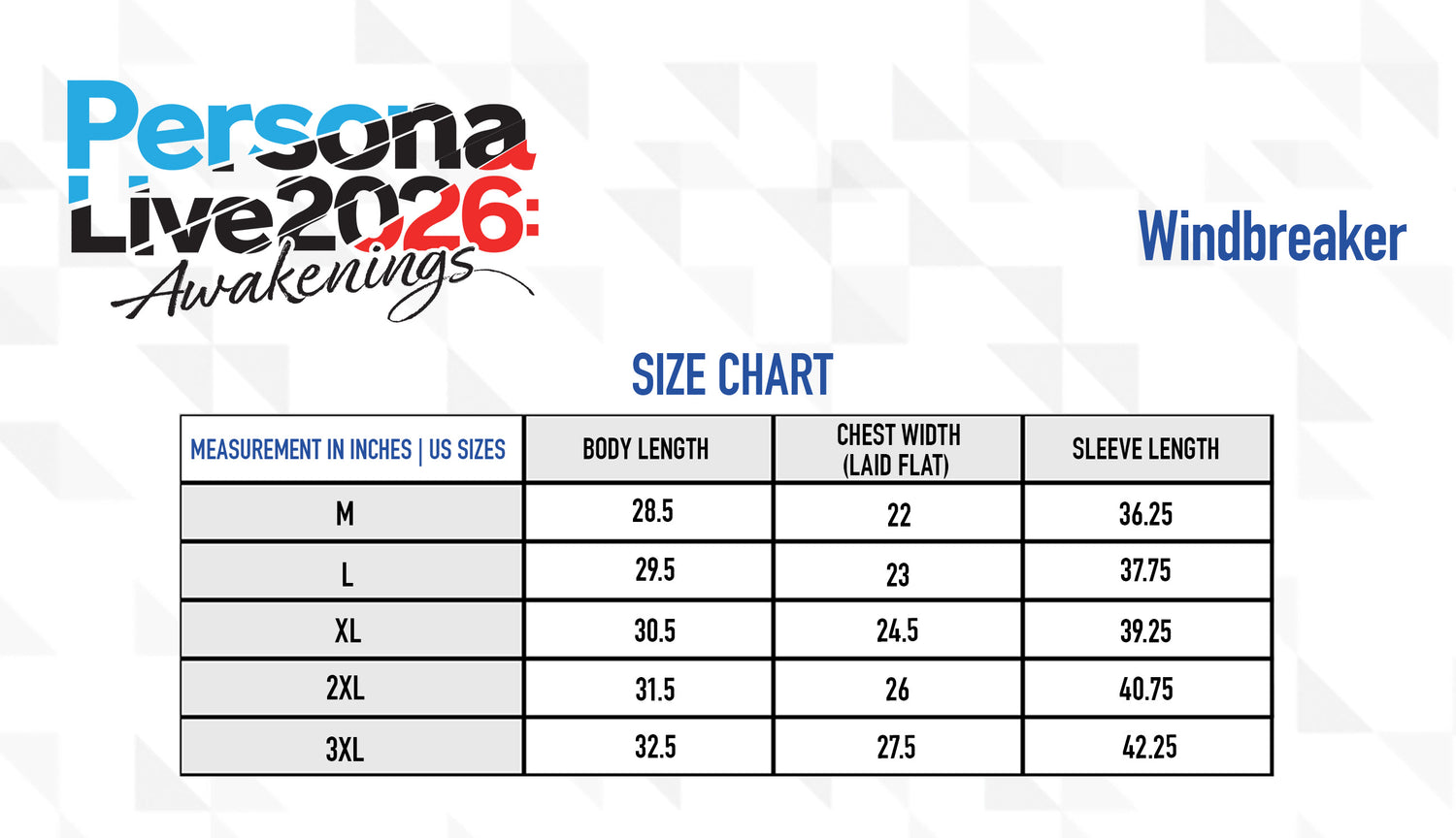 [PRE-ORDER] Persona Live 2026: Awakenings Windbreaker